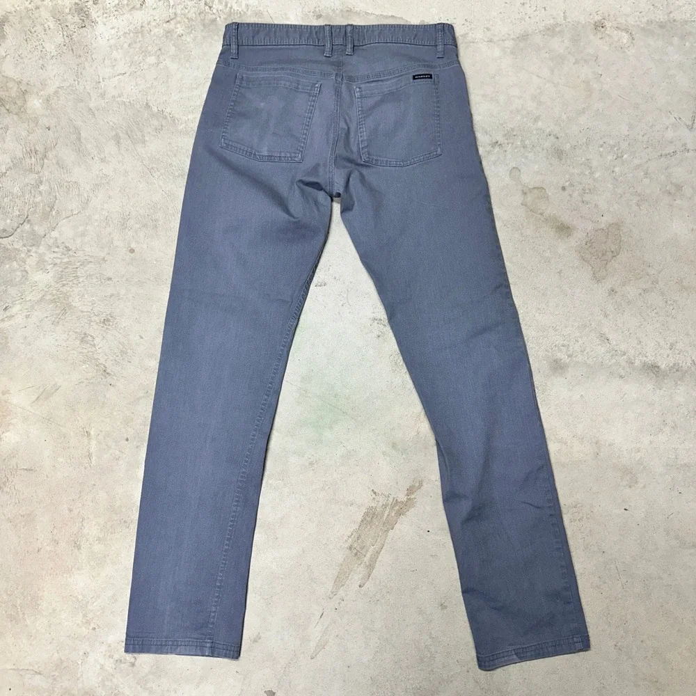 Oakley Slim Fit Pants Mens 31x32 Gray Cotton Blend Casual Chinos Trousers